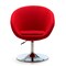 Manhattan Comfort Hopper Swivel Adjustable Height Chair in Red and Polished Chrome, PK2 2-AC036-RD - alternate 4